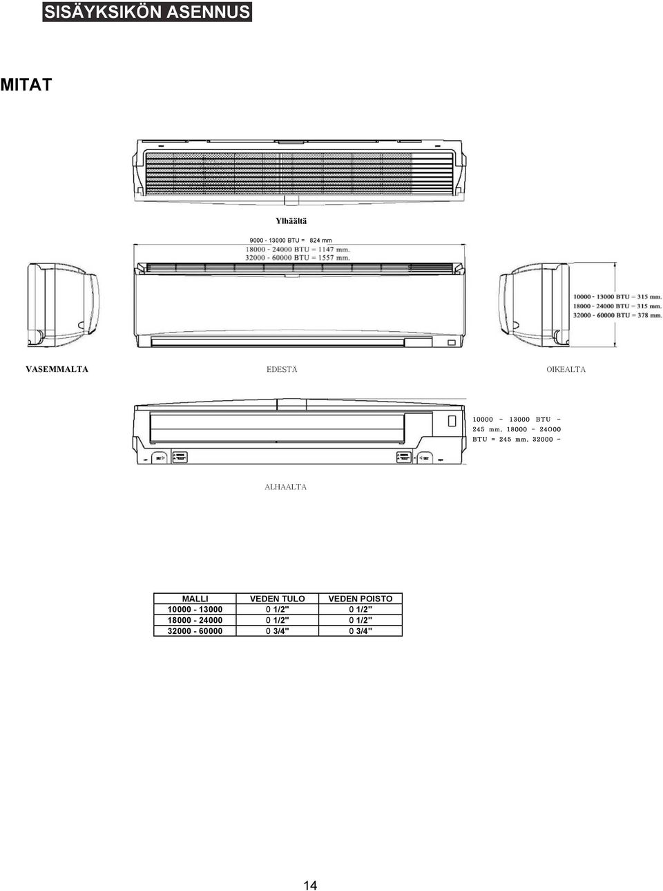 TULO VEDEN POISTO 10000-13000 0 1/2" 0 1/2"