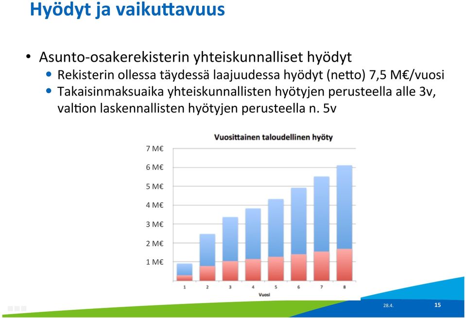 yhteiskunnallisten hyötyjen perusteella alle 3v, valbon