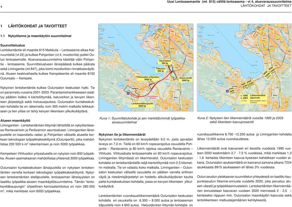 Aluevaraussuunnitelma käsittää välin Pohjantie - lentoasema. Suunnittelualueen länsipäässä kulkee päärata sekä Limingantie (mt 87), joka toimii moottoritien rinnakkaisväylänä.