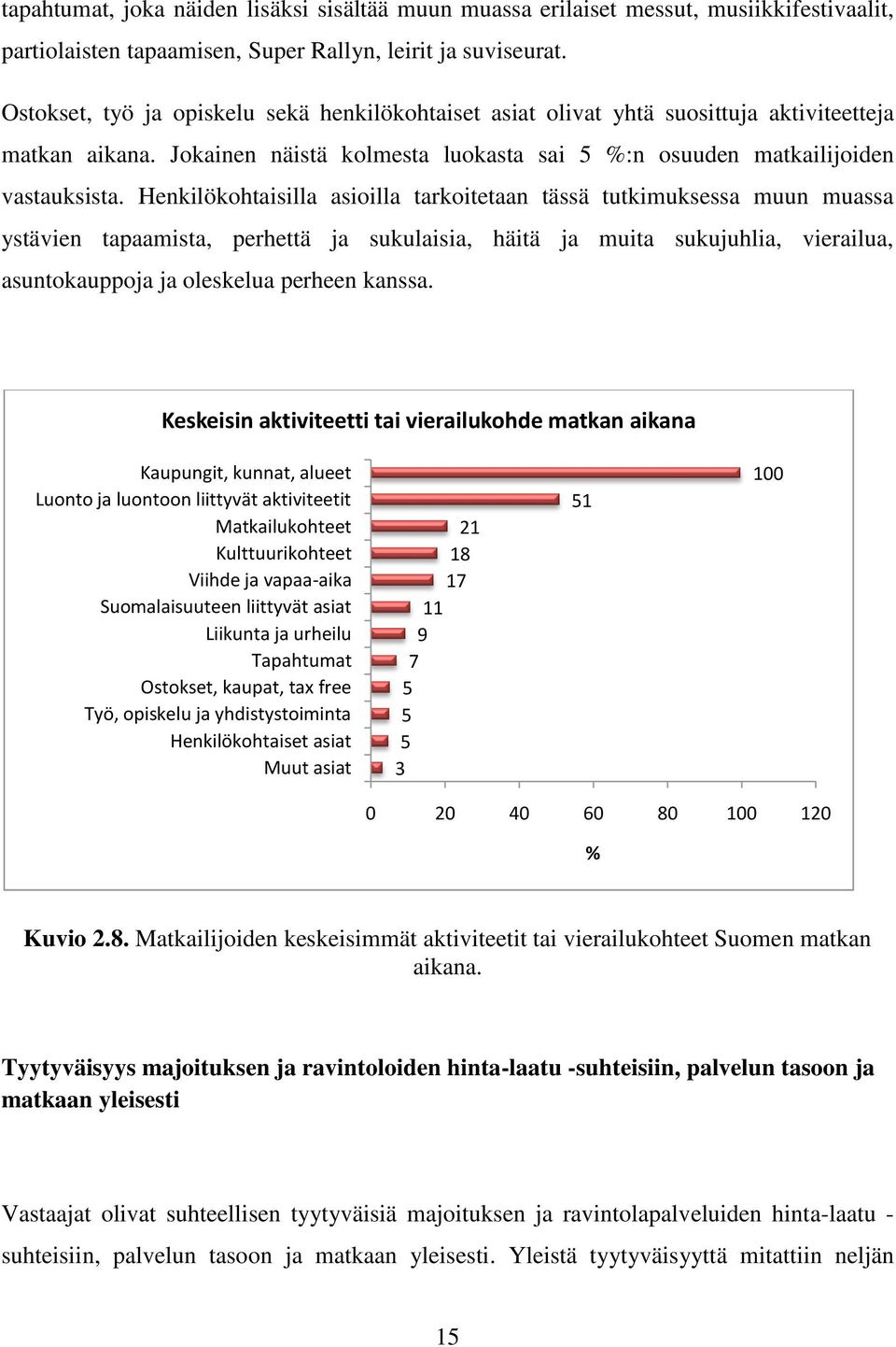 Henkilökohtaisilla asioilla tarkoitetaan tässä tutkimuksessa muun muassa ystävien tapaamista, perhettä ja sukulaisia, häitä ja muita sukujuhlia, vierailua, asuntokauppoja ja oleskelua perheen kanssa.