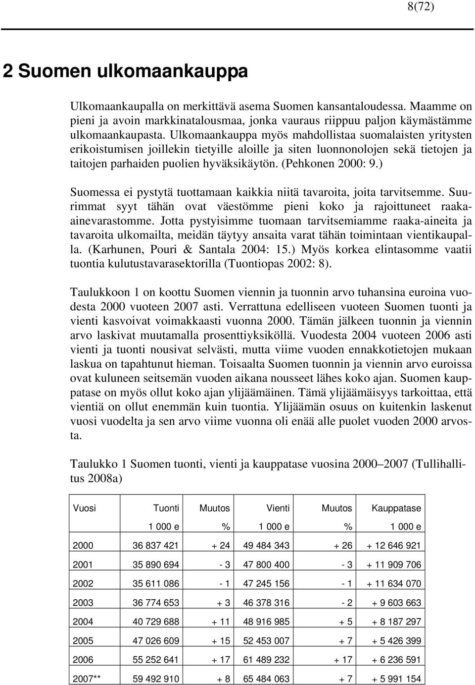 ) Suomessa ei pystytä tuottamaan kaikkia niitä tavaroita, joita tarvitsemme. Suurimmat syyt tähän ovat väestömme pieni koko ja rajoittuneet raakaainevarastomme.