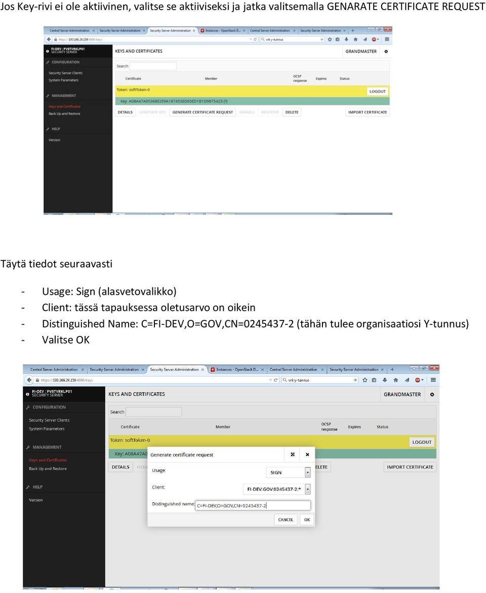 (alasvetovalikko) - Client: tässä tapauksessa oletusarvo on oikein -