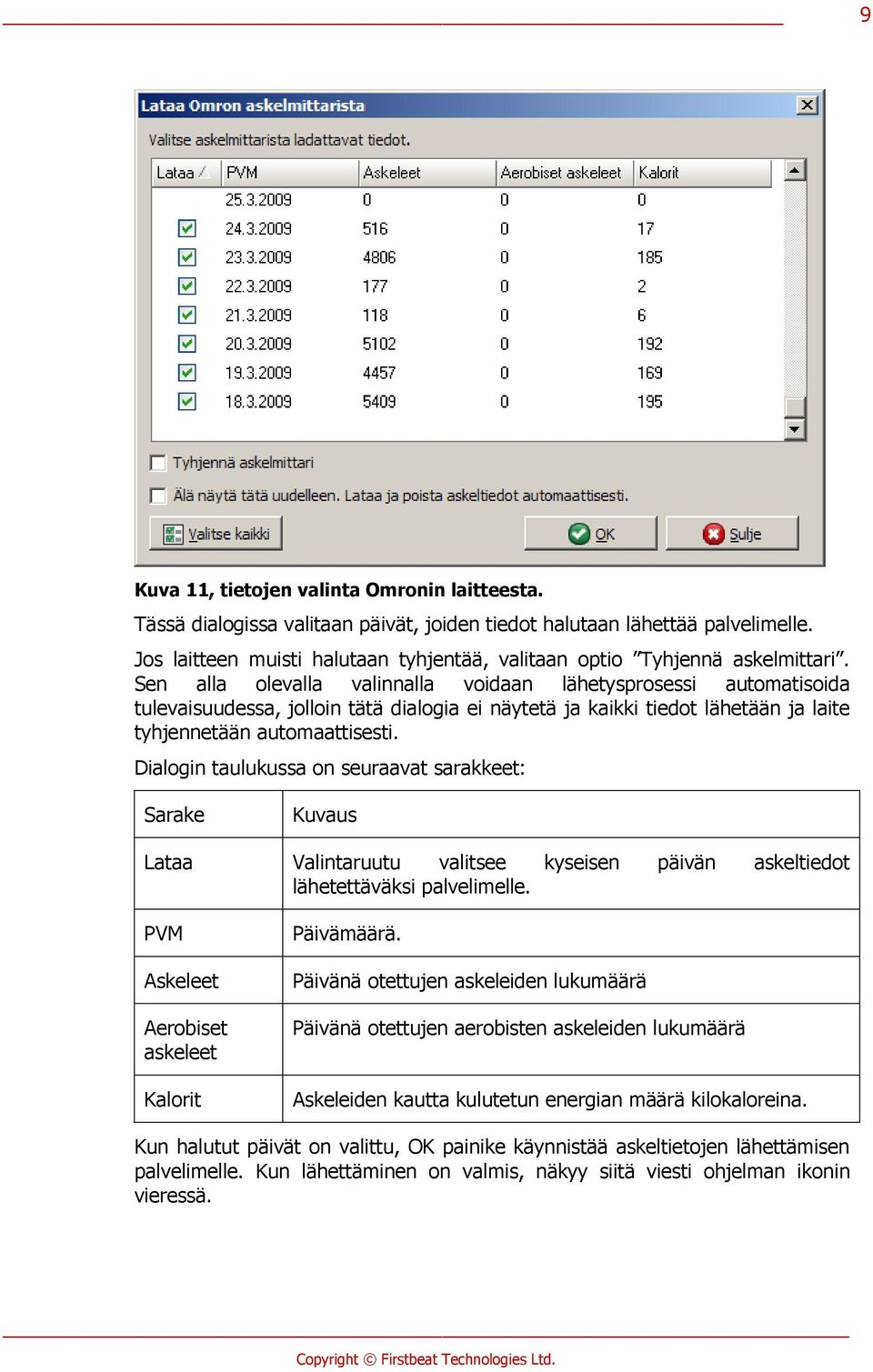 Sen alla olevalla valinnalla voidaan lähetysprosessi automatisoida tulevaisuudessa, jolloin tätä dialogia ei näytetä ja kaikki tiedot lähetään ja laite tyhjennetään automaattisesti.