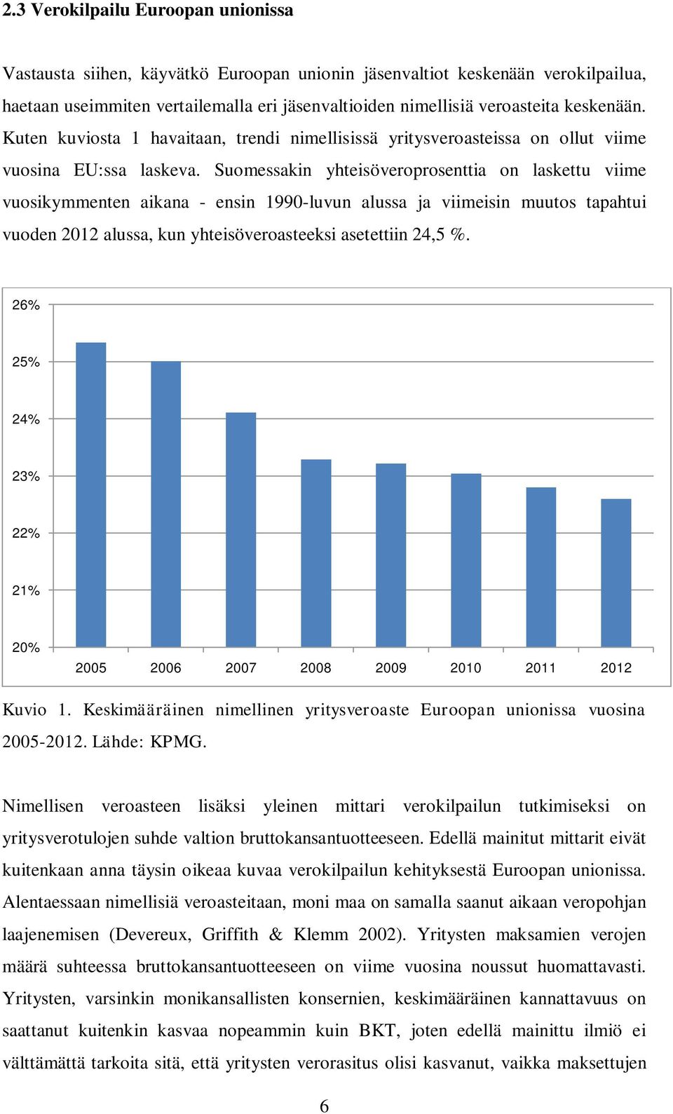 Suomessakin yhteisöveroprosenttia on laskettu viime vuosikymmenten aikana - ensin 1990-luvun alussa ja viimeisin muutos tapahtui vuoden 2012 alussa, kun yhteisöveroasteeksi asetettiin 24,5 %.