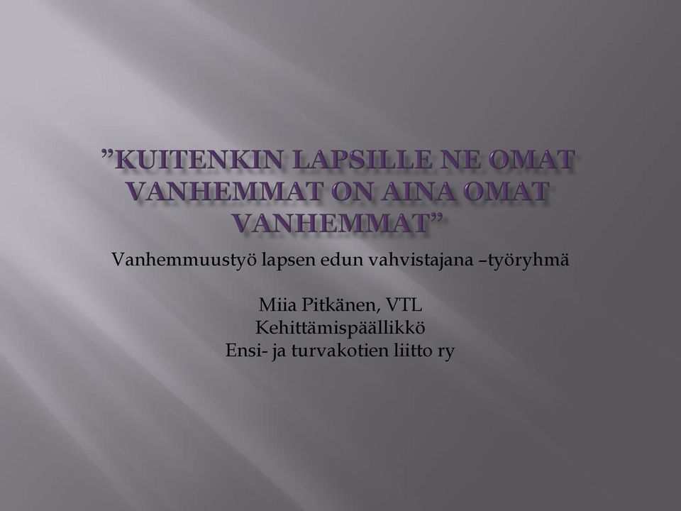 Pitkänen, VTL