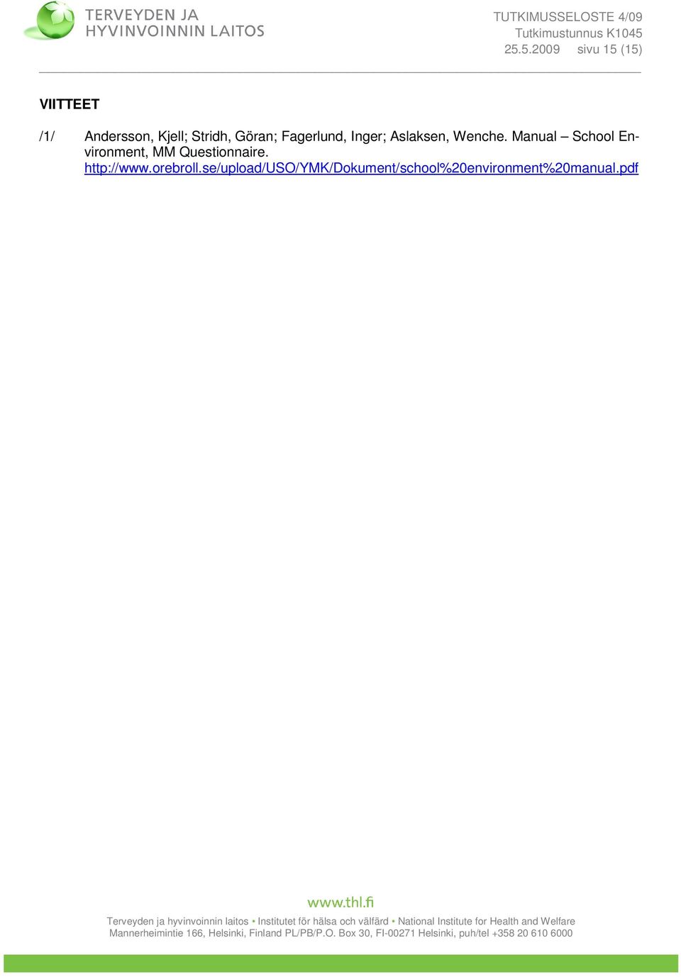 Manual School Environment, MM Questionnaire. http://www.