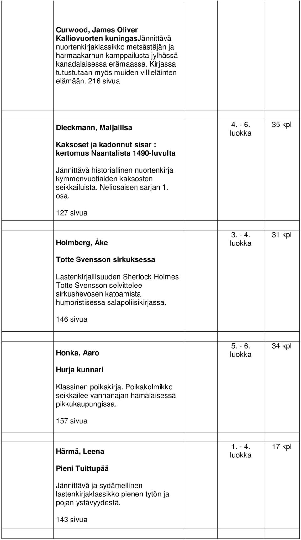 216 sivua Dieckmann, Maijaliisa Kaksoset ja kadonnut sisar : kertomus Naantalista 1490-luvulta Jännittävä historiallinen nuortenkirja kymmenvuotiaiden kaksosten seikkailuista. Neliosaisen sarjan 1.