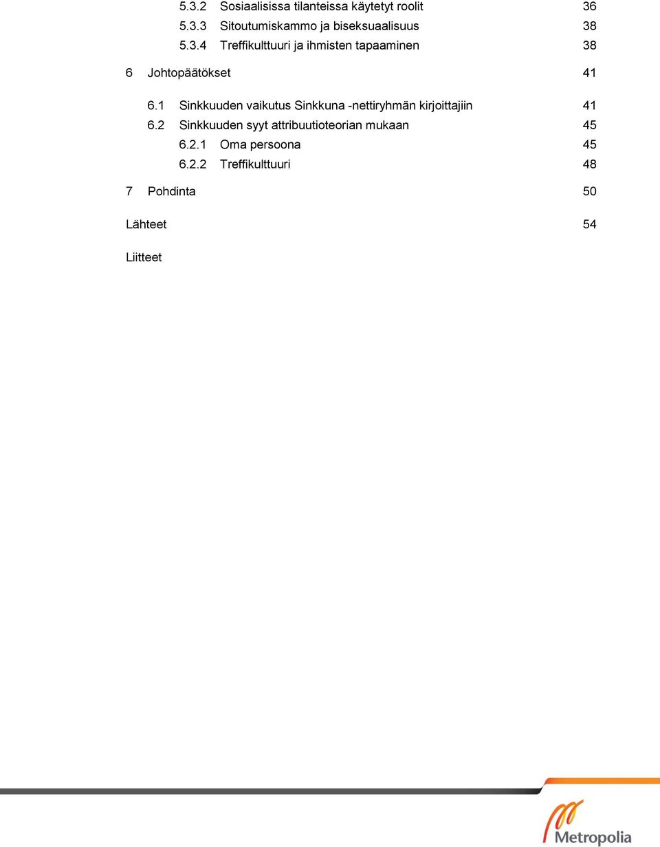 1 Sinkkuuden vaikutus Sinkkuna -nettiryhmän kirjoittajiin 41 6.