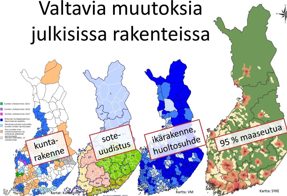 rakenteissa Kartat: