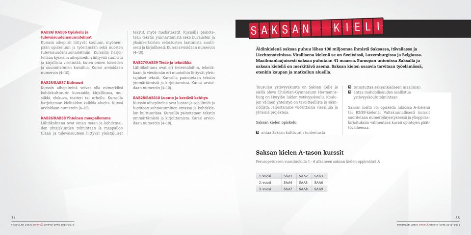 Kurssi arvioidaan RAB25/RAB37 Kulttuuri Kurssin aihepiireinä voivat olla esimerkiksi kohdekulttuurin kuvataide, kirjallisuus, musiikki, elokuva, teatteri tai urheilu.