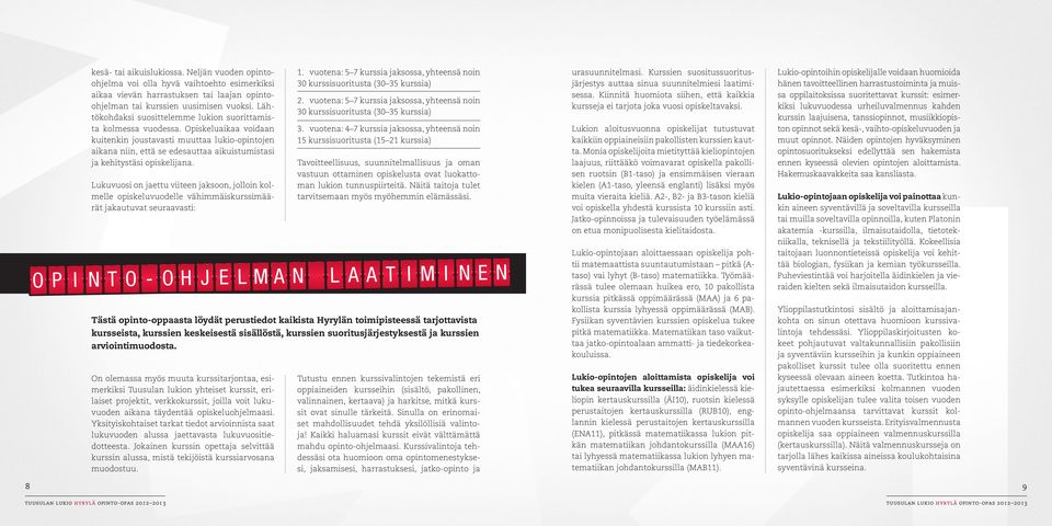 Opiskeluaikaa voidaan kuitenkin joustavasti muuttaa lukio-opintojen aikana niin, että se edesauttaa aikuistumistasi ja kehitystäsi opiskelijana.