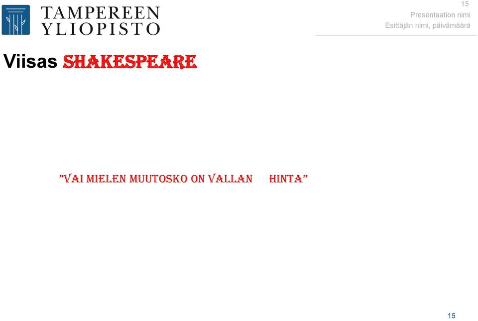 Shakespeare vai