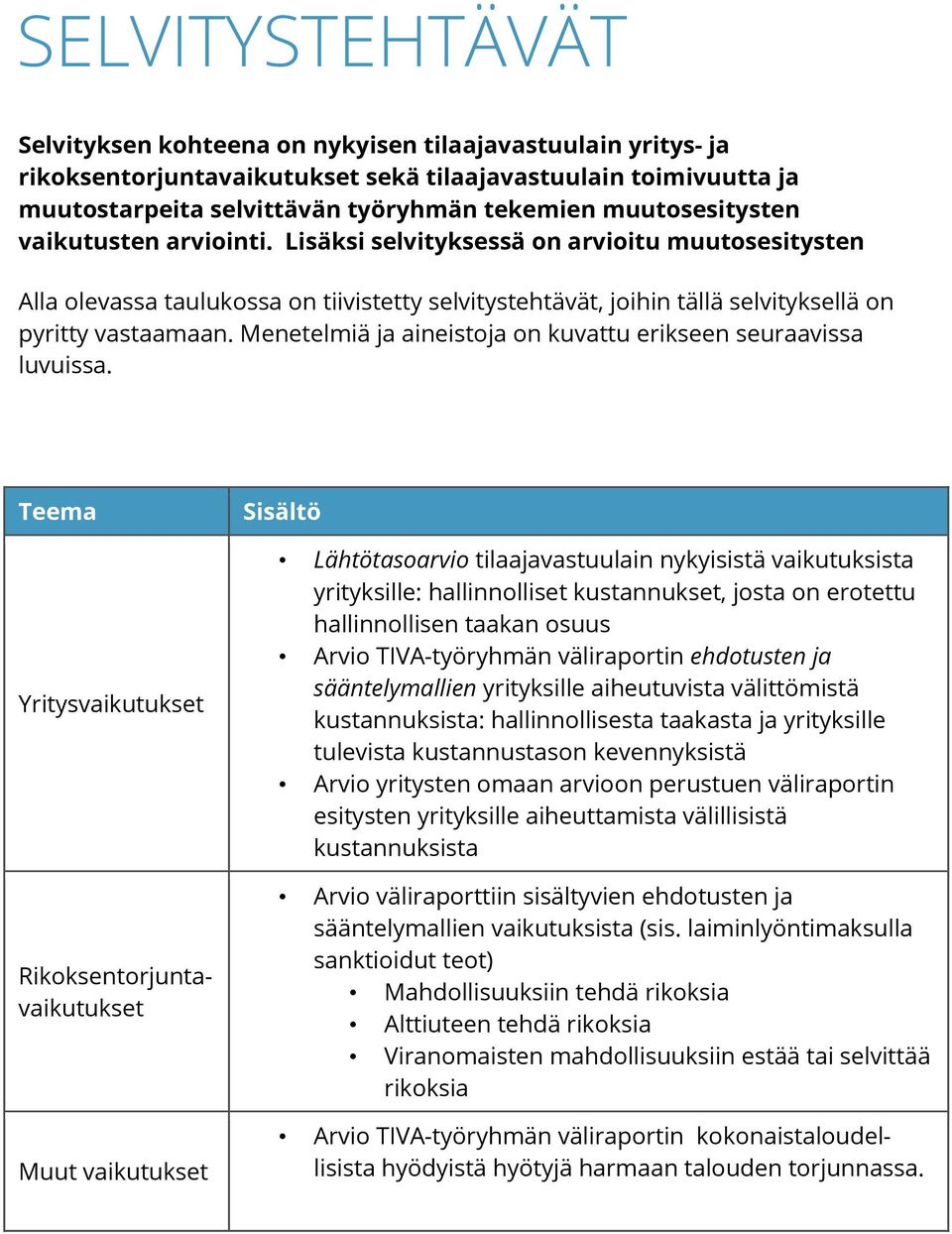 Menetelmiä ja aineistoja on kuvattu erikseen seuraavissa luvuissa.