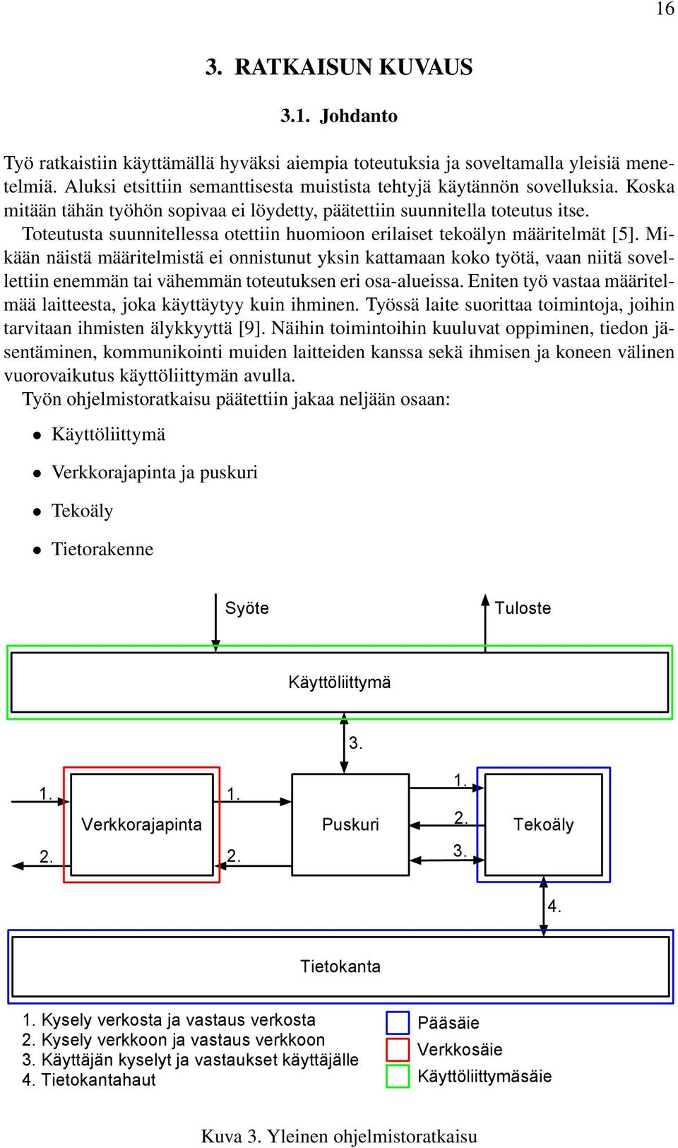 Mikään näistä määritelmistä ei onnistunut yksin kattamaan koko työtä, vaan niitä sovellettiin enemmän tai vähemmän toteutuksen eri osa-alueissa.