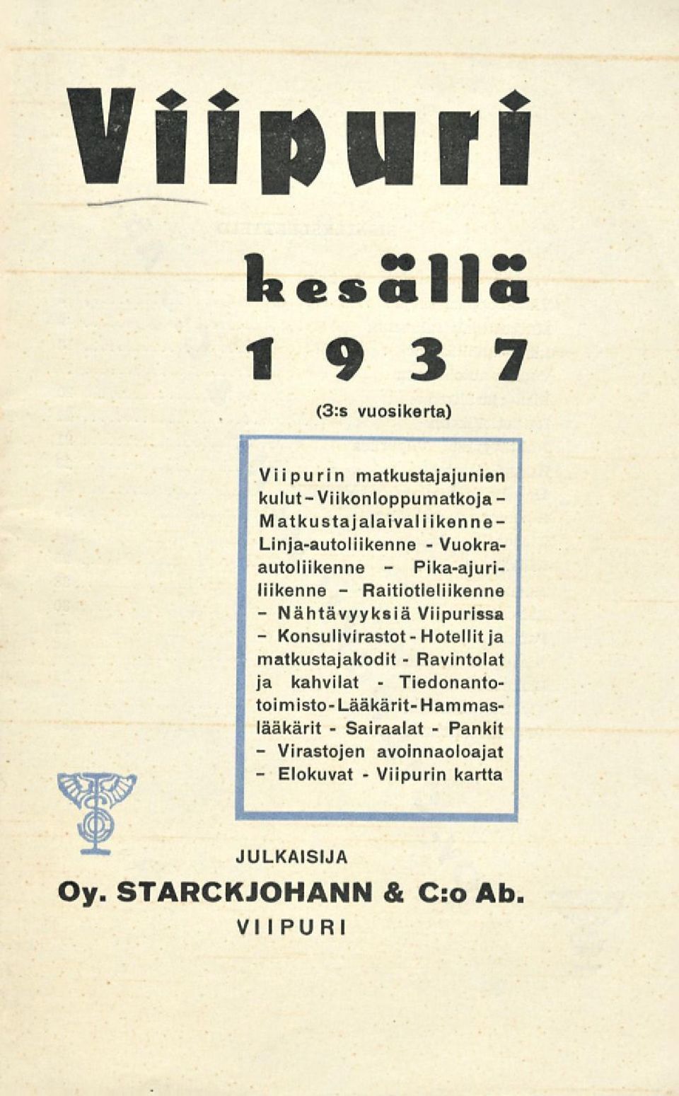 Vuokraautoliikenne Pika-ajuri- - - liikenne Raitiotieliikenne Viipurissa ja - matkustajakodit Ravintolat - ja