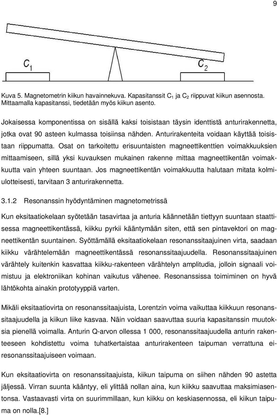 Osat on tarkoitettu erisuuntaisten magneettikenttien voimakkuuksien mittaamiseen, sillä yksi kuvauksen mukainen rakenne mittaa magneettikentän voimakkuutta vain yhteen suuntaan.