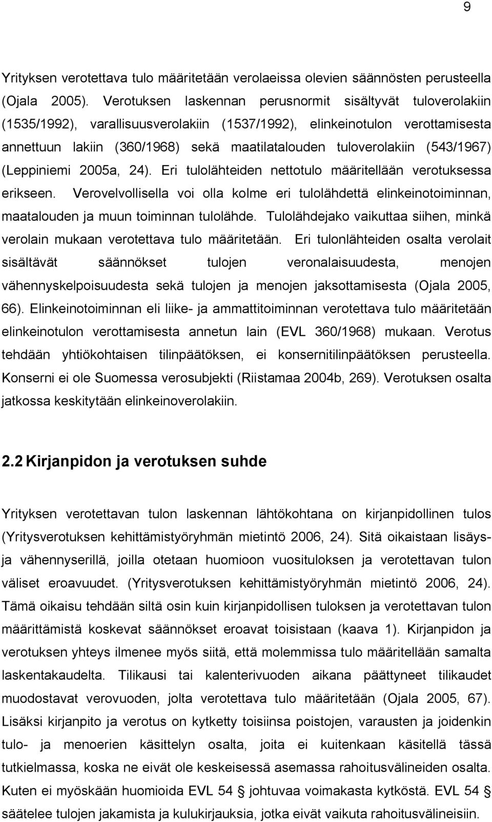 tuloverolakiin (543/1967) (Leppiniemi 2005a, 24). Eri tulolähteiden nettotulo määritellään verotuksessa erikseen.