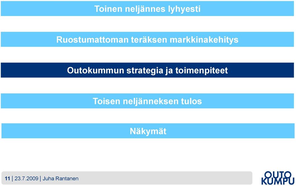 strategia ja toimenpiteet Toisen