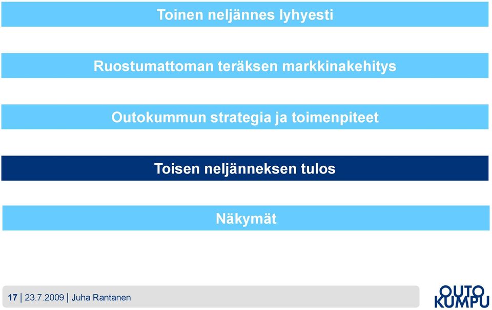 strategia ja toimenpiteet Toisen