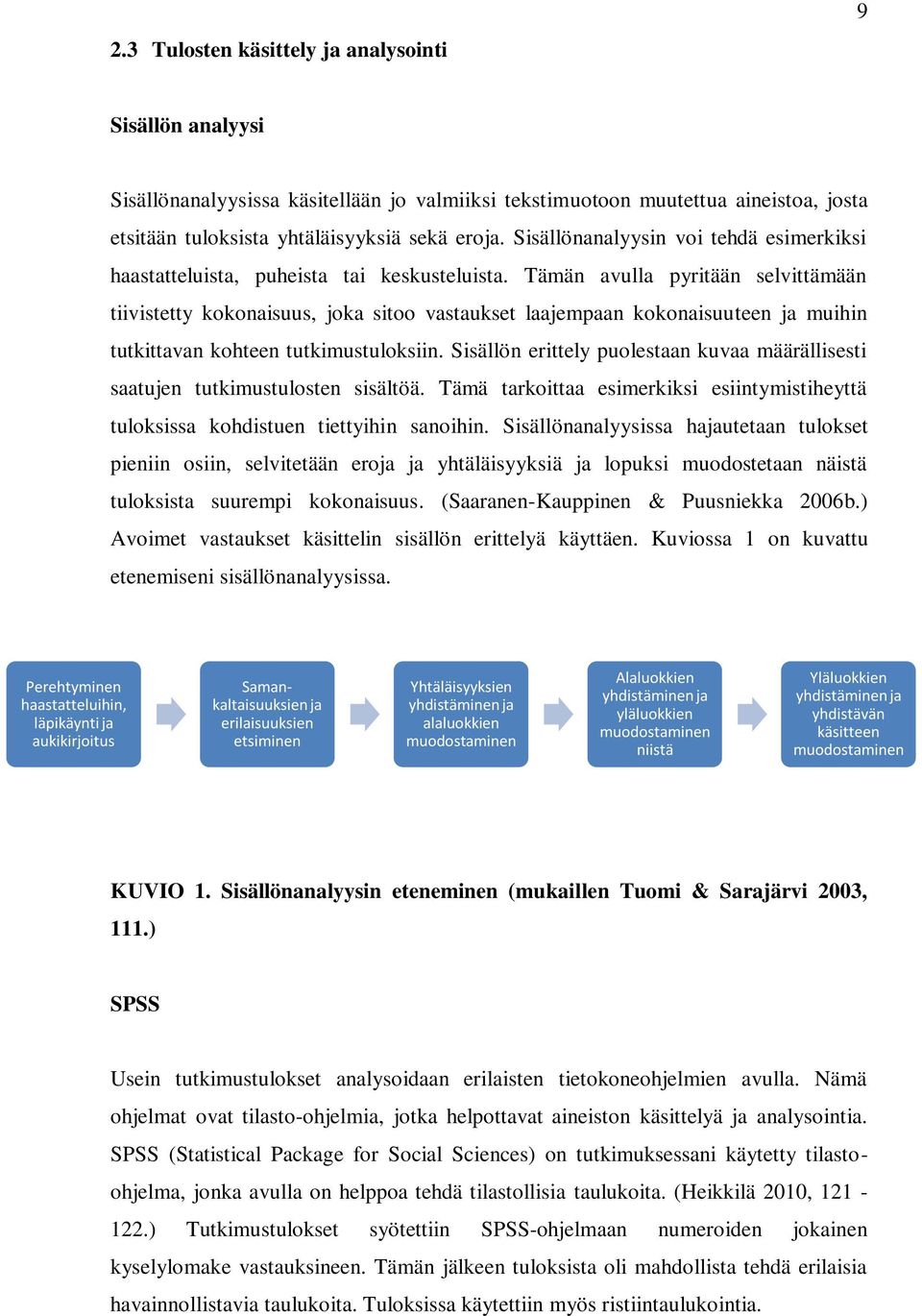 Tämän avulla pyritään selvittämään tiivistetty kokonaisuus, joka sitoo vastaukset laajempaan kokonaisuuteen ja muihin tutkittavan kohteen tutkimustuloksiin.