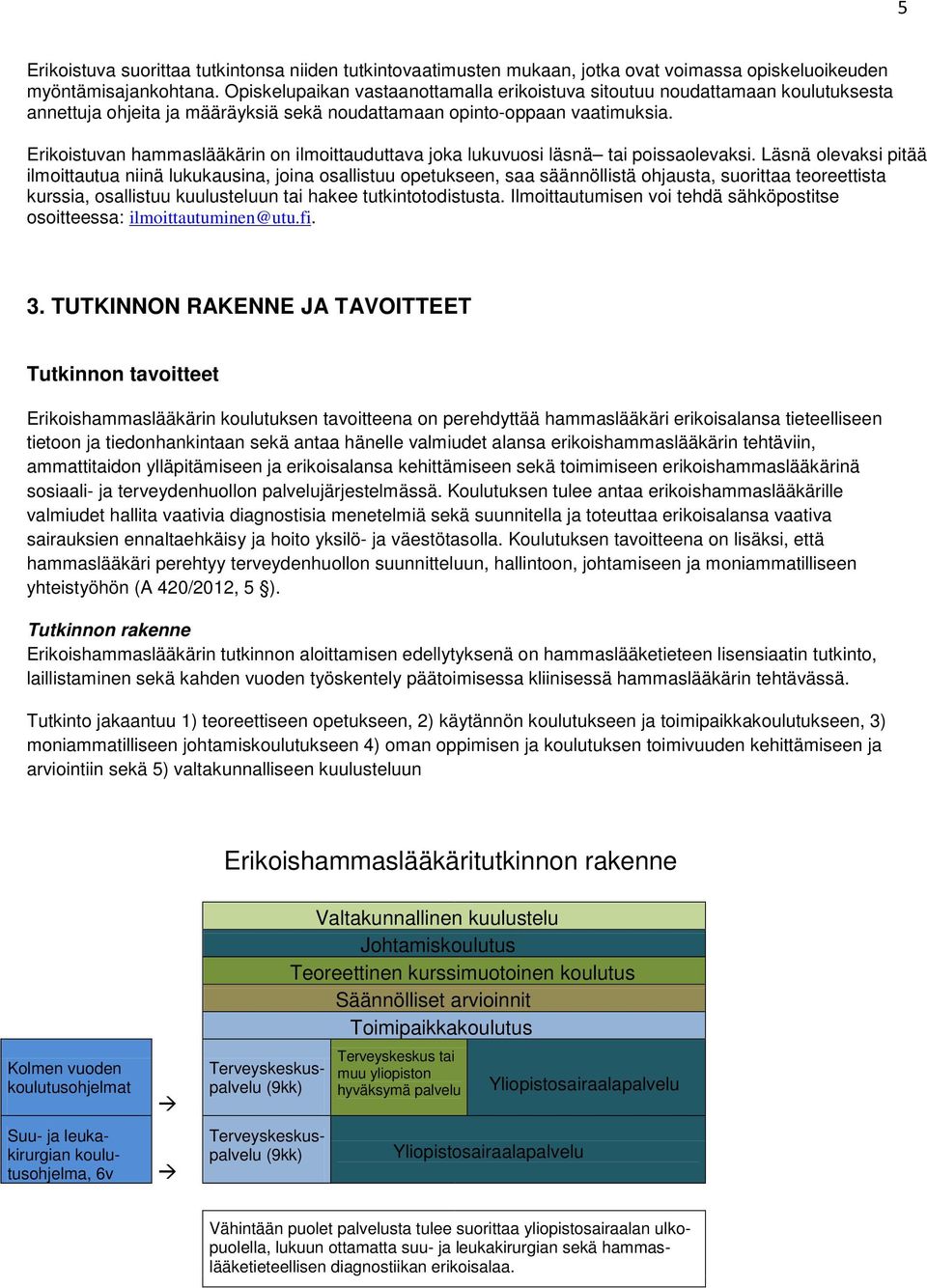 Erikoistuvan hammaslääkärin on ilmoittauduttava joka lukuvuosi läsnä tai poissaolevaksi.