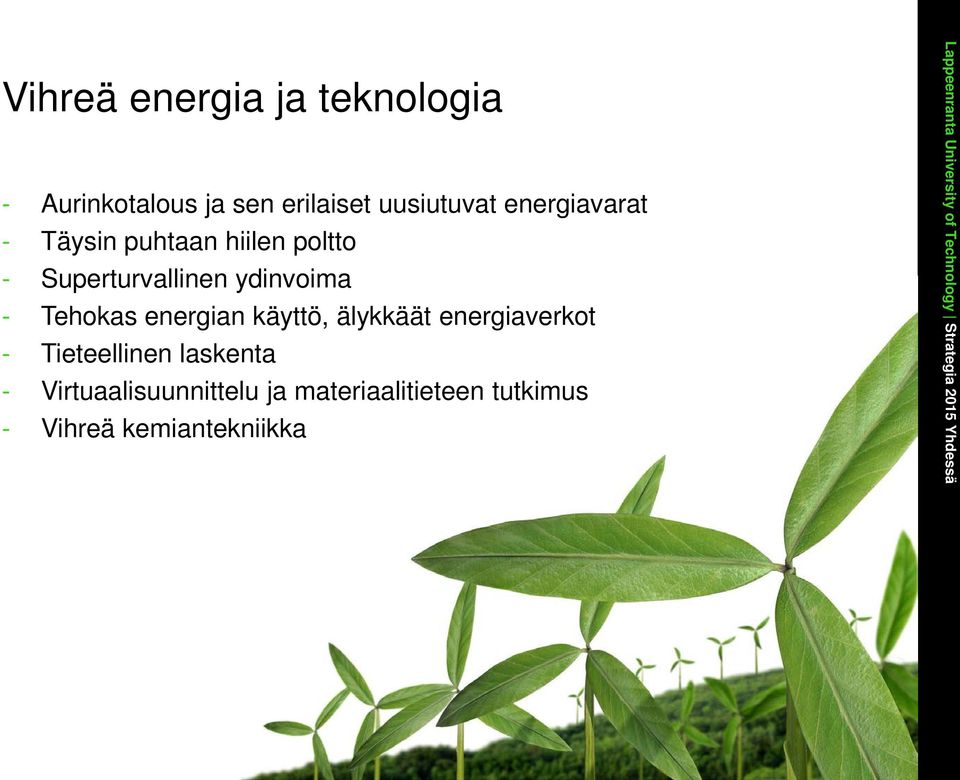 Tehokas energian käyttö, älykkäät energiaverkot - Tieteellinen laskenta -