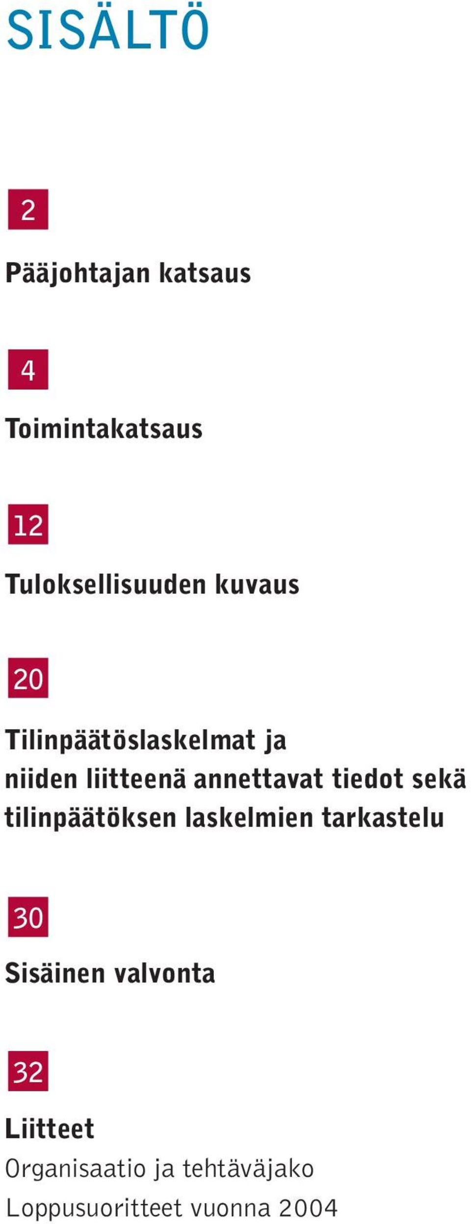 liitteenä annettavat tiedot sekä tilinpäätöksen laskelmien