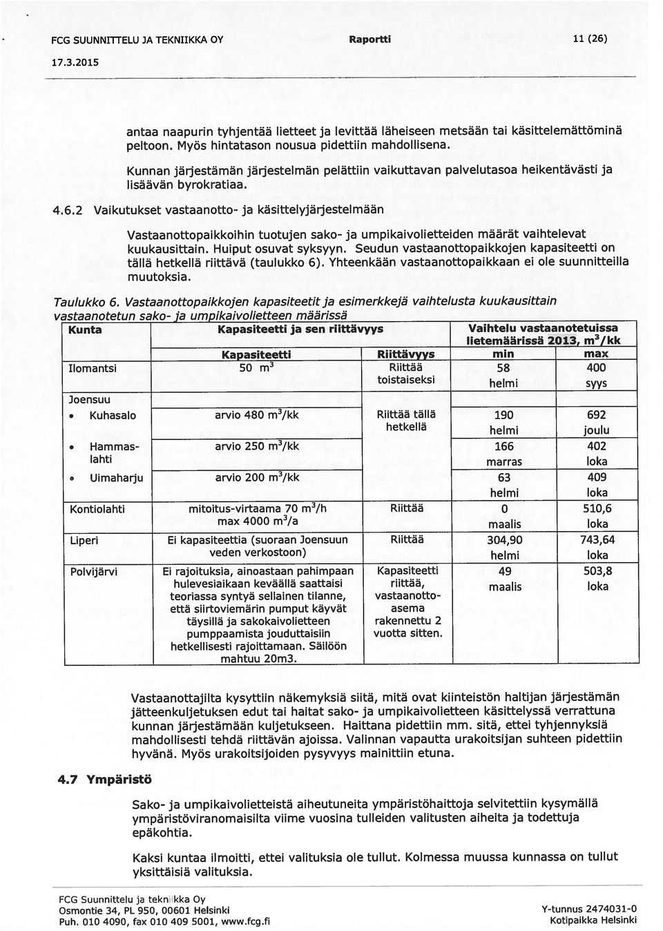 2 Vaikutukset vastaanotto- ja käsittelyjärjestelmään Vastaanottopaikkoihin tuotujen sako- ja umpikaivolietteiden määrät vaihtelevat kuukausittain. Huiput osuvat syksyyn.