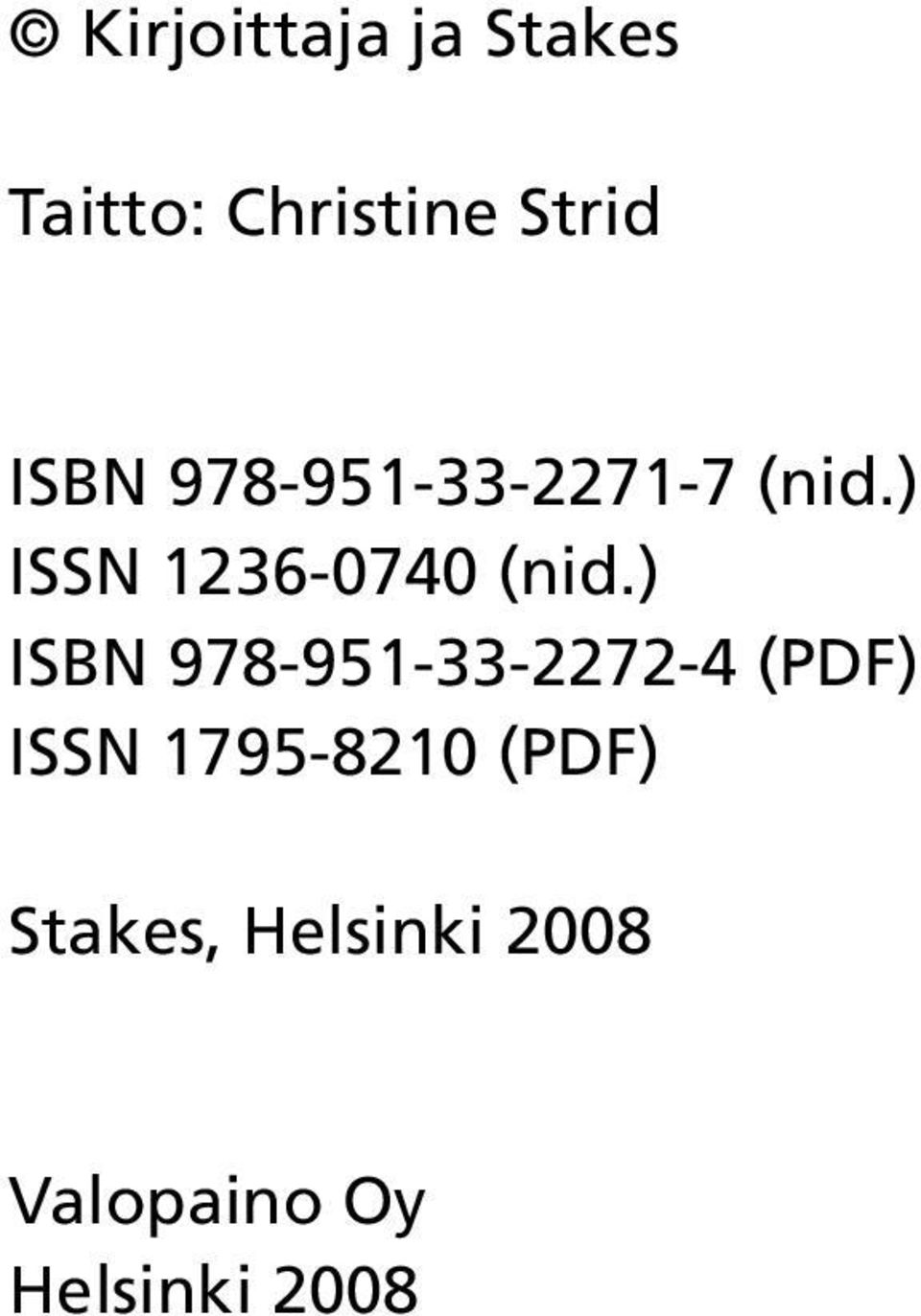 ) ISSN 1236-0740 (nid.