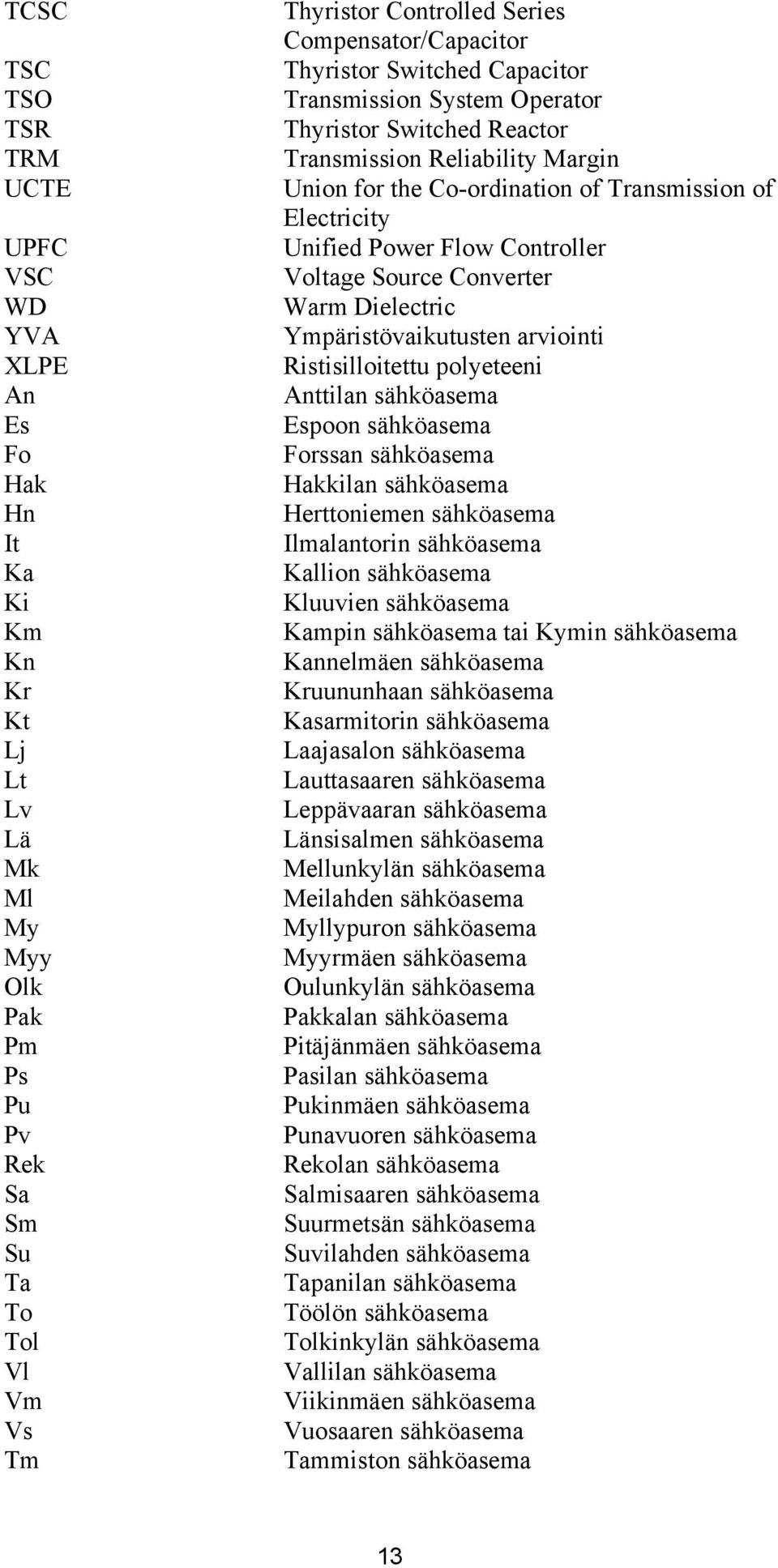 Unified Power Flow Controller Voltage Source Converter Warm Dielectric Ympäristövaikutusten arviointi Ristisilloitettu polyeteeni Anttilan sähköasema Espoon sähköasema Forssan sähköasema Hakkilan