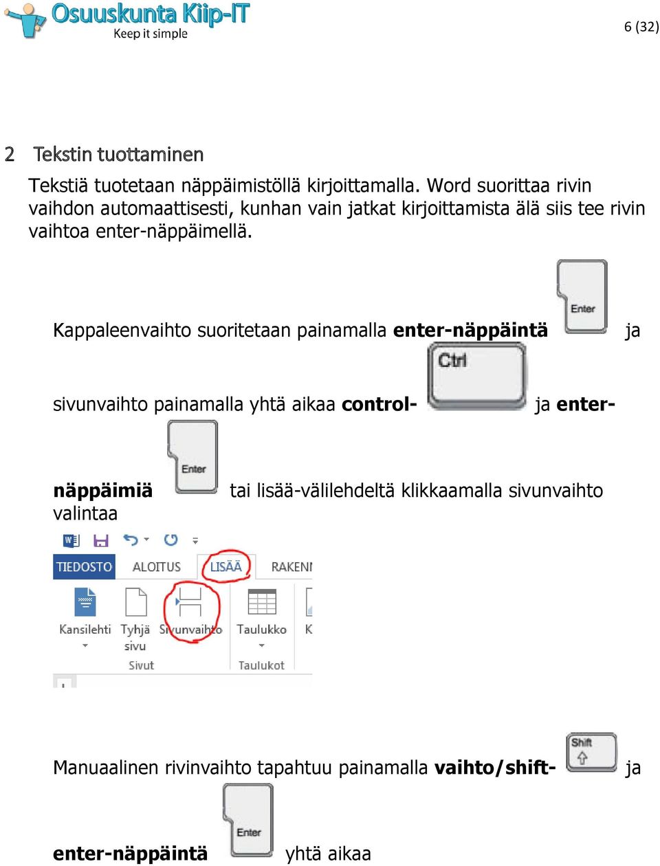enter-näppäimellä.