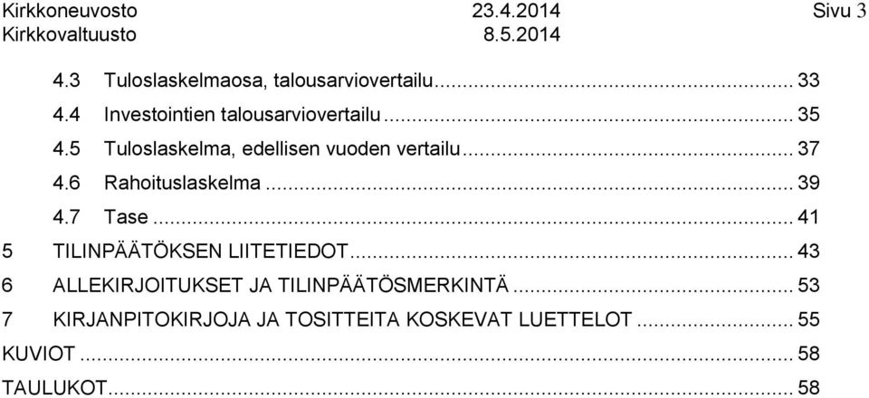 .. 4 5 TILINPÄÄTÖKSEN LIITETIEDOT... 4 6 ALLEKIRJOITUKSET JA TILINPÄÄTÖSMERKINTÄ.