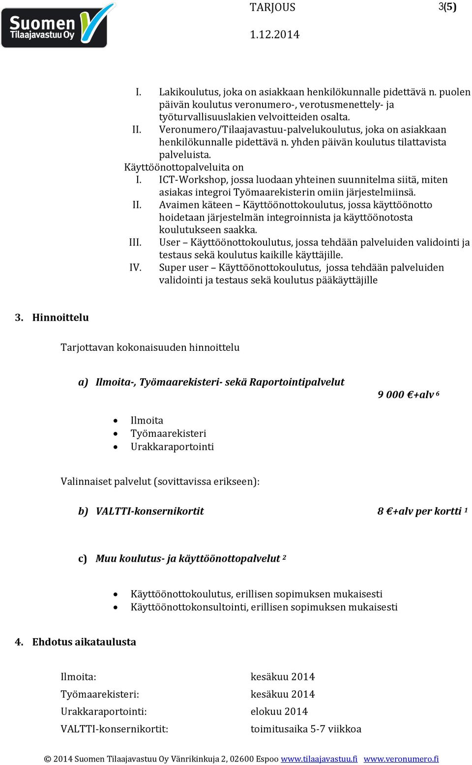 ICT-Workshop, jossa luodaan yhteinen suunnitelma siitä, miten asiakas integroi Työmaarekisterin omiin järjestelmiinsä. II. III. IV.