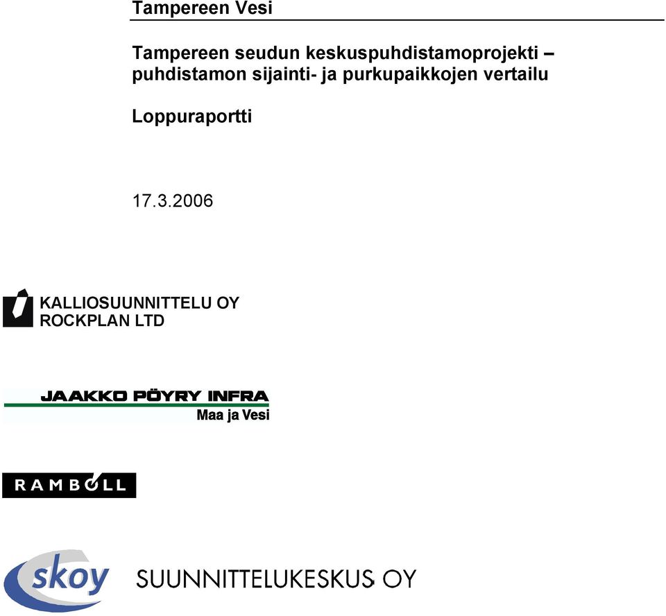 sijainti- ja purkupaikkojen vertailu