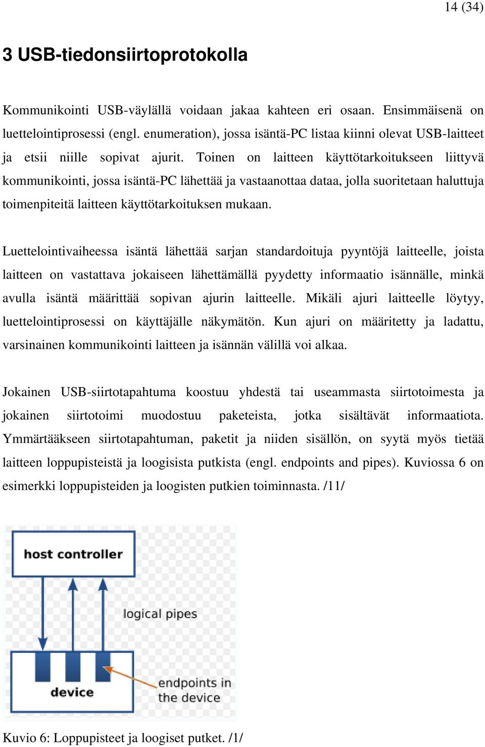 Toinen on laitteen käyttötarkoitukseen liittyvä kommunikointi, jossa isäntä-pc lähettää ja vastaanottaa dataa, jolla suoritetaan haluttuja toimenpiteitä laitteen käyttötarkoituksen mukaan.