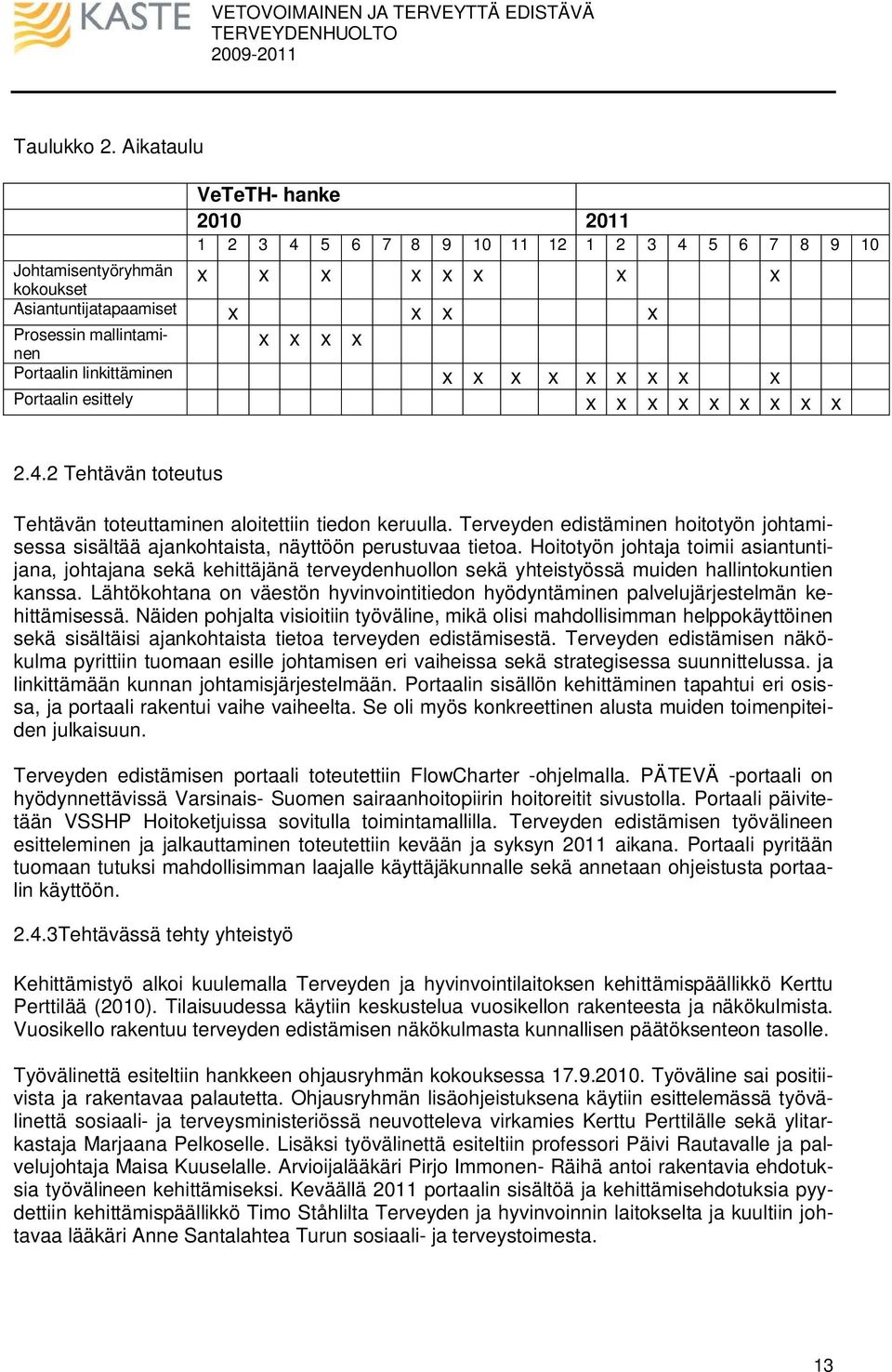 Portaalin linkittäminen x x x x x x x x x Portaalin esittely x x x x x x x x x 2.4.2 Tehtävän toteutus Tehtävän toteuttaminen aloitettiin tiedon keruulla.