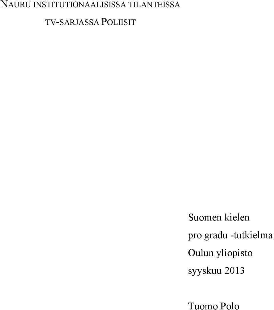 Suomen kielen pro gradu