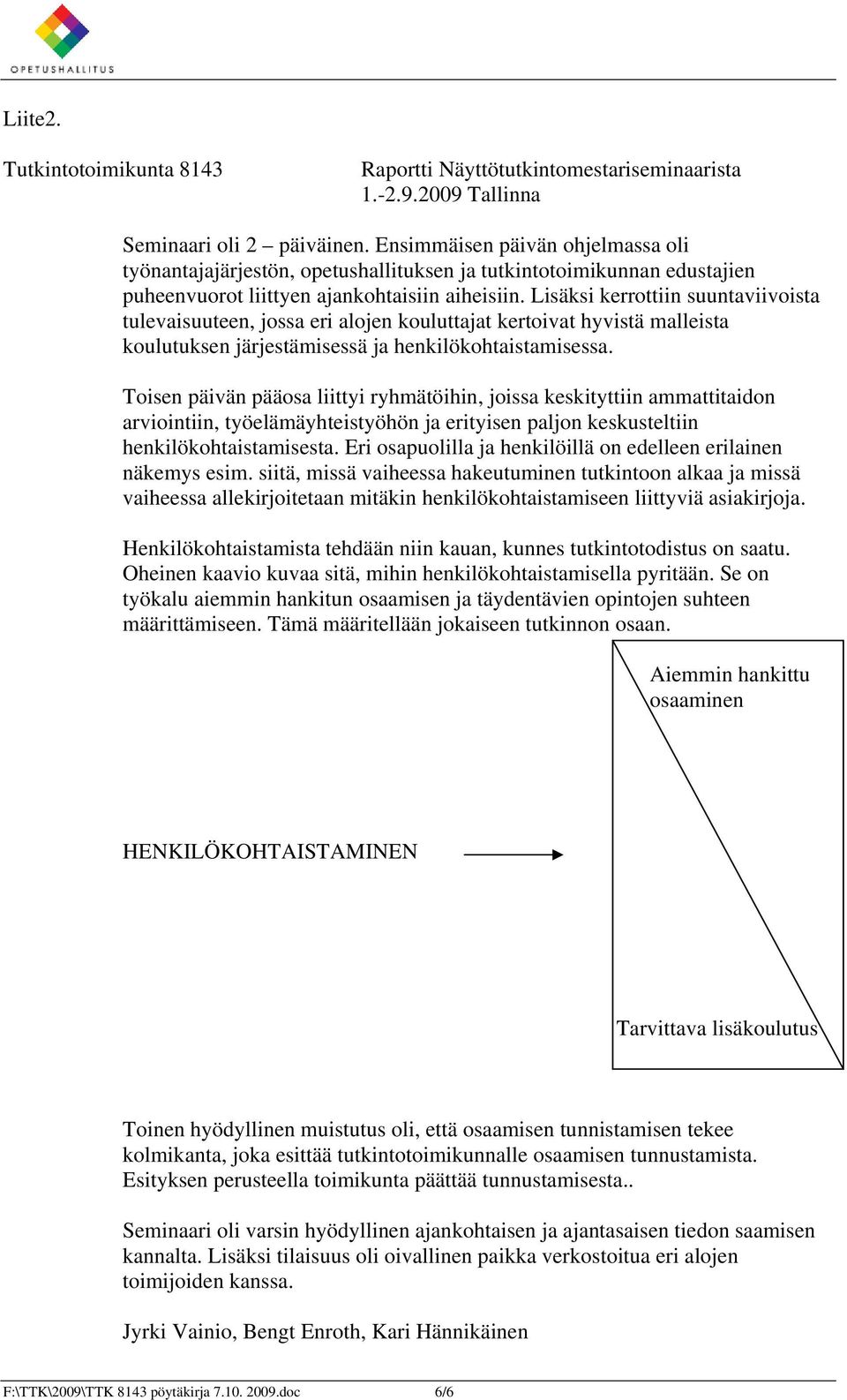 Lisäksi kerrottiin suuntaviivoista tulevaisuuteen, jossa eri alojen kouluttajat kertoivat hyvistä malleista koulutuksen järjestämisessä ja henkilökohtaistamisessa.