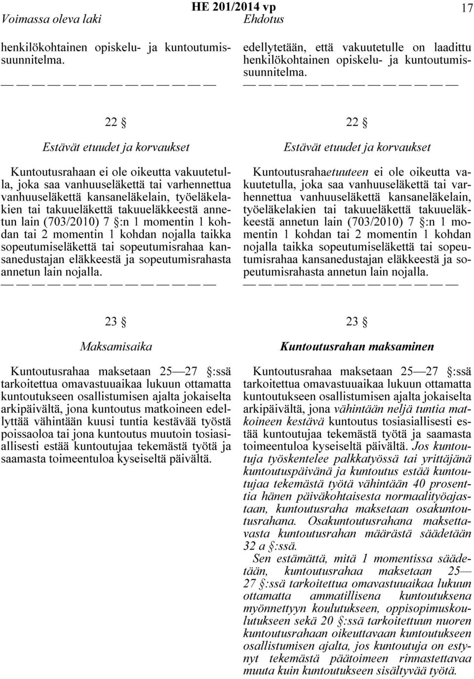 takuueläkkeestä annetun lain (703/2010) 7 :n 1 momentin 1 kohdan tai 2 momentin 1 kohdan nojalla taikka sopeutumiseläkettä tai sopeutumisrahaa kansanedustajan eläkkeestä ja sopeutumisrahasta annetun