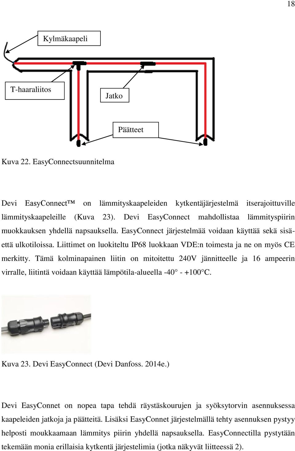 Liittimet on luokiteltu IP68 luokkaan VDE:n toimesta ja ne on myös CE merkitty.