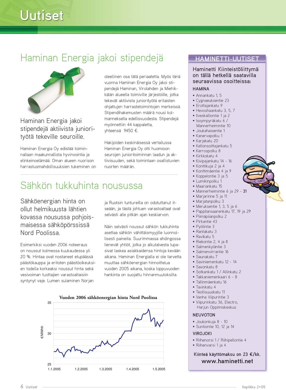 Esimerkiksi vuoden 2006 noteeraus on noussut kolmessa kuukaudessa yli 20 %.