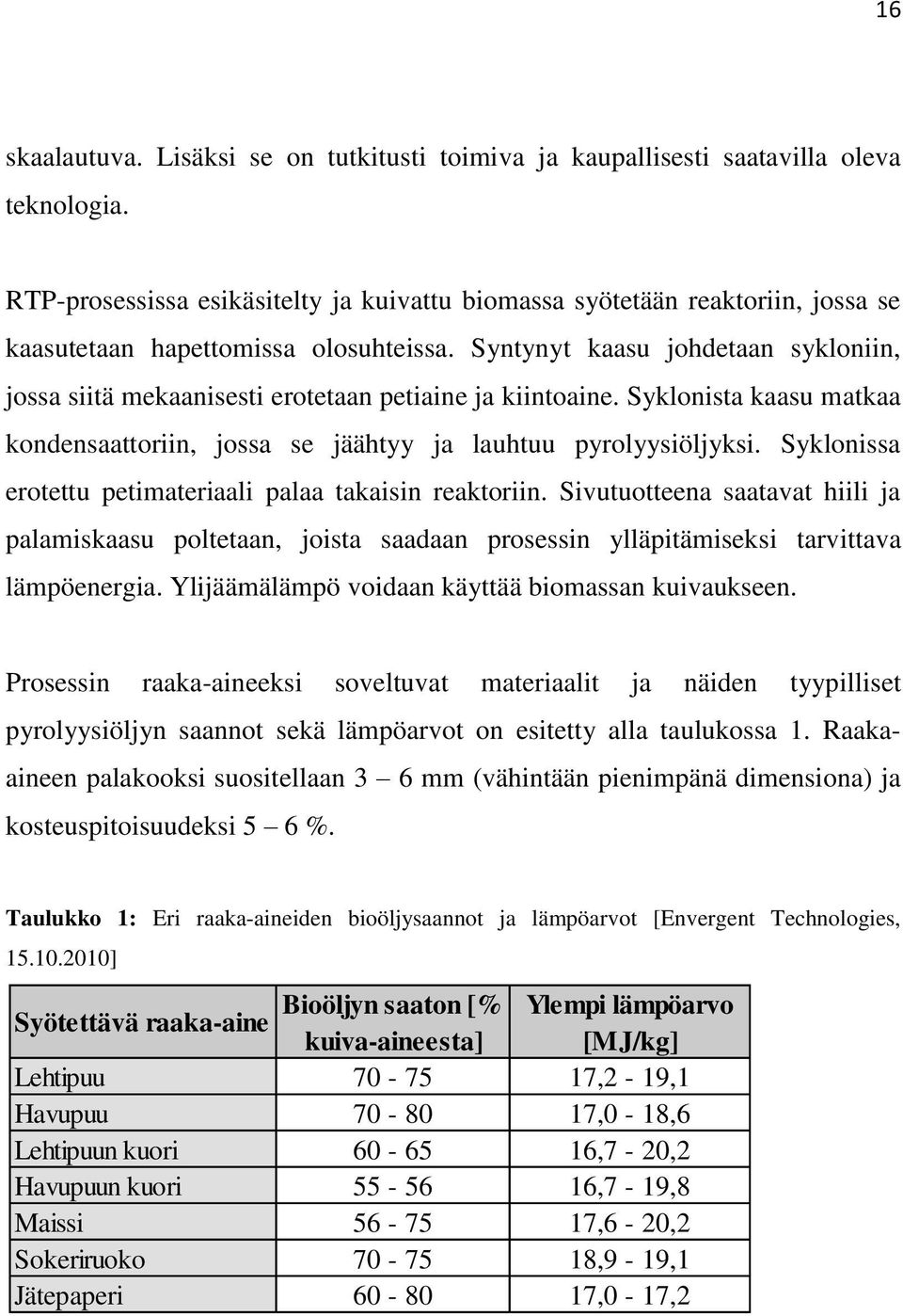 Syntynyt kaasu johdetaan sykloniin, jossa siitä mekaanisesti erotetaan petiaine ja kiintoaine. Syklonista kaasu matkaa kondensaattoriin, jossa se jäähtyy ja lauhtuu pyrolyysiöljyksi.