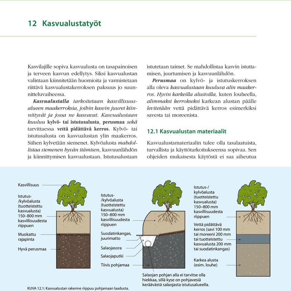 Kasvualustalla tarkoitetaan kasvillisuusalueen maakerroksia, joihin kasvin juuret kiinnittyvät ja jossa ne kasvavat.