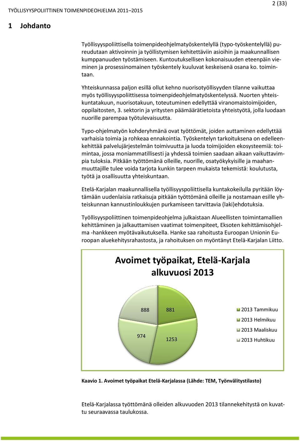 Yhteiskunnassa paljon esillä ollut kehno nuorisotyöllisyyden tilanne vaikuttaa myös työllisyyspoliittisessa toimenpideohjelmatyöskentelyssä.