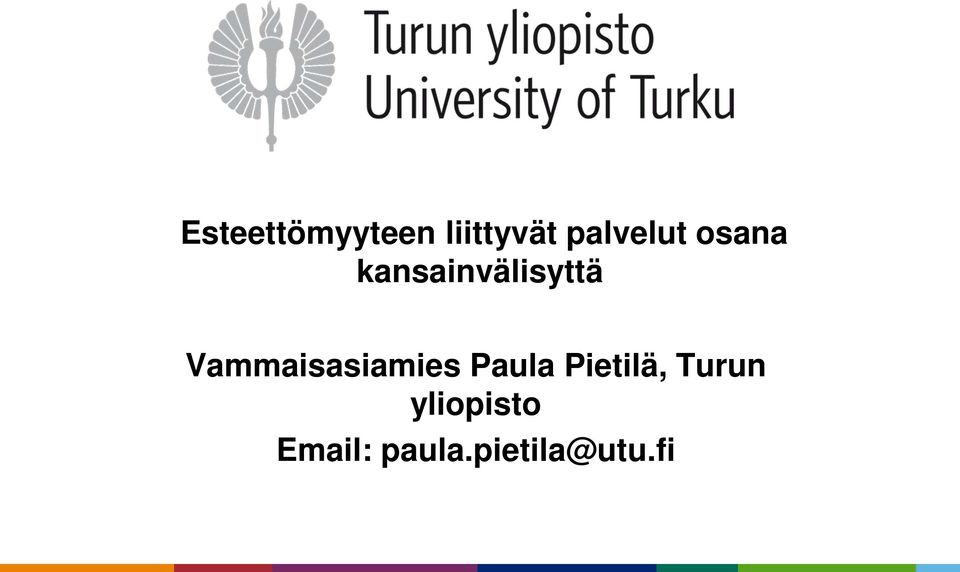 Vammaisasiamies Paula Pietilä,