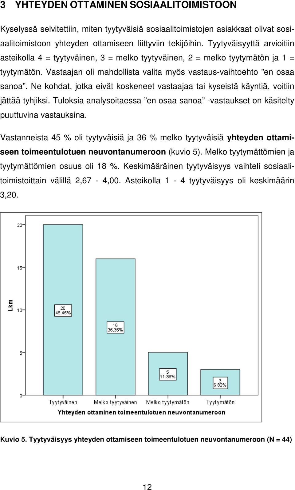 Ne kohdat, jotka eivät koskeneet vastaajaa tai kyseistä käyntiä, voitiin jättää tyhjiksi. Tuloksia analysoitaessa en osaa sanoa -vastaukset on käsitelty puuttuvina vastauksina.