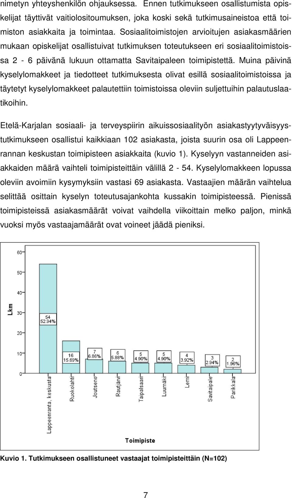 Muina päivinä kyselylomakkeet ja tiedotteet tutkimuksesta olivat esillä sosiaalitoimistoissa ja täytetyt kyselylomakkeet palautettiin toimistoissa oleviin suljettuihin palautuslaatikoihin.