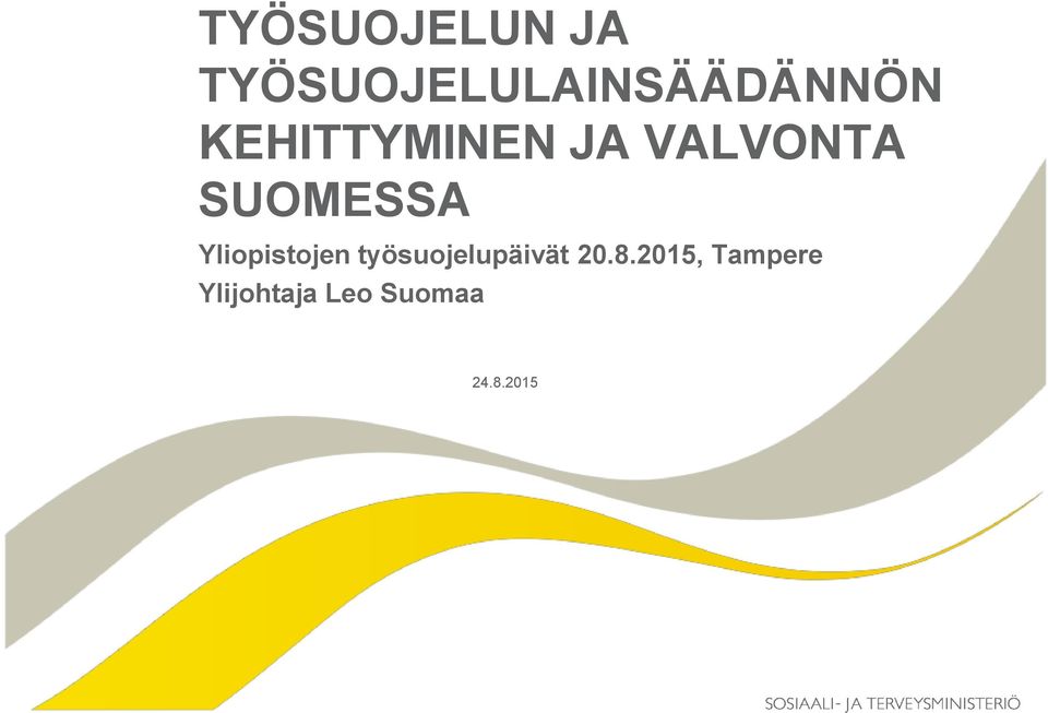 Yliopistojen työsuojelupäivät 20.8.