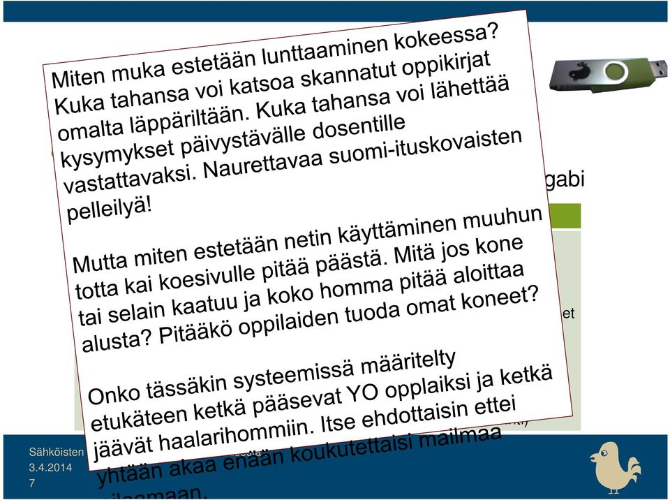 kokelaille (samat mahdollisuudet, ei yhteensopivuusongelmia) Ongelmat Kone ei näytä samalta kuin opiskelun aikana (Digabi OS on ladattavissa