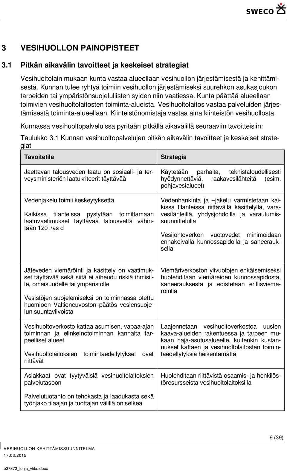 Kunta päättää alueellaan toimivien vesihuoltolaitosten toiminta-alueista. Vesihuoltolaitos vastaa palveluiden järjestämisestä toiminta-alueellaan.